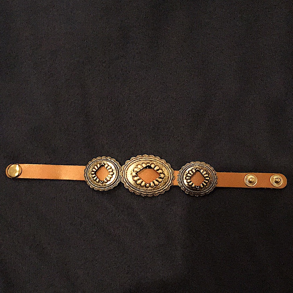 Brown and silver bracelet